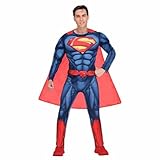 amscan 9906101 Offiziell lizenziertes Superman-Kostüm für Herren Größe Groß