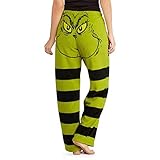 Weihnachts Grinch Pyjama,Grinch Pyjama Damen Plus-Size-Hose,Grünes Weihnachtsmann-Kostüm,Baumwolle...