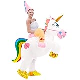 Tacobear Aufblasbare Einhorn Kostüm für Erwachsene Fasching Karneval Halloween Kostüm Trag Mich...