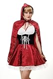 DRESS ME UP - L064/36 Kostüm Damen Damenkostüm Sexy Rotkäppchen Red Riding Hood Barock Gothic...