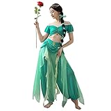 ROYAL SMEELA Prinzessin Jasmin Kostüm Erwachsene Cosplay Halloween Weihnachten Karneval Geburtstag...