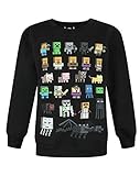 Minecraft Boys Jumper Kinder Sprites Creeper Pig Black Sweatshirt Sweater 9-10 Jahre