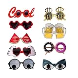 XPJBKC 9 Paar Partybrille, Party Sonnenbrille Lustig Set, Neuheit Partybrillen Lustige Brillen,...