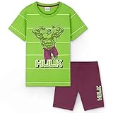 Marvel Avengers Schlafanzug Jungen Set, Baumwollshirt und Shorts Set, Schlafanzãge fãr Jungen,...