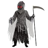 Spooktacular Creations Soul Taker Kind Sensenmann Kostüm mit leuchtenden Augen für Halloween...