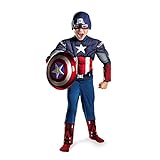 Superheld Captain America Kostüme 3D-Druck Cosplay Muscle Style Jumpsuit Halloween Karneval...