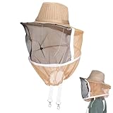 Cyrank Imkerhut Mit Schleier, Imkerhut Mit Schulterstraffungsdesign Für Imker Während Der...