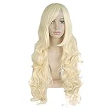 MapofBeauty 32' Langes Haar Spirale lockige Cosplay Kostüm Perücke (hellblond)