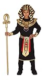 Fiestas GUiRCA Ägyptischer König Pharao Schwarz Goldenes Jungen Kostüm Alter 10-12 Jahre...