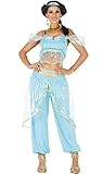 Fiestas GUiRCA Arabische Prinzessin Damen Kostüm - Orientalische Prinzessin Kostüm in Hellblau u....