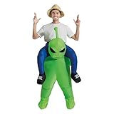 AirSuit® Aufblasbares Außerirdischen-Kostüm für Erwachsene | E.T. Kostüm Alien Einheitsgröße...