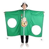 CoolChange Torwand Kostüm mit Fußball Hut | Lustiges Party Verkleidung | Torwandschießen Umhang