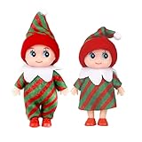POPOYU Weihnachtselfen Puppe für Jungen Mädchen,Elf Puppe Weihnachtself Weihnachtszubehör,Kleine...