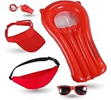 5 in 1 Lifeguard Set Fasching Kostüm Karneval Verkleidung Rettungschwimmer Bademeister Boje...