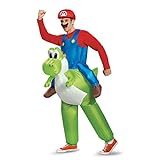 Disguise Herren-Kostüm Mario Riding Yoshi für Erwachsene, mehrfarbig, Einheitsgröße