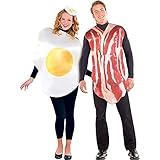 (PKT) (844276-55) Adult Breakfast Buddies Bacon & Egg Costumes (Standard)