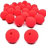 dancepandas Clown-Nase, 25 x Rote Nase Schaumstoff Nase für Fasching Karneval oder andere...