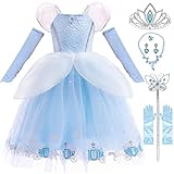 Tyidalin Aschenputtel Kostüm Prinzessin Cinderella Kleid für Mädchen Kinder Halloween Karneval...