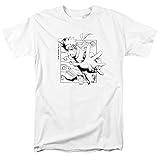 Cotton Soul Difuzed Naruto Outline Unisex T-Shirt, Weiß, weiß, L