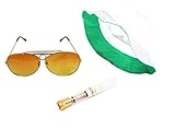 costumebase Angst & Abscheu Las Vegas Hut + Orange Amber Sonnenbrille + Zigarettenspitze