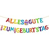 Bohoman Geburtstagsgirlande Alles Gute Zum Geburtstag Girlande Bunt Happy Birthday Girlande Filz...
