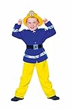 Festartikel Müller 118.319.04 Feuerwehr Kostüm, Blau-Gelb, 104