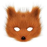 hbbhml Tier Fuchs Wolf Maske Halloween Party Cosplay Kostüme Requisiten Plüsch Katze Halbes...