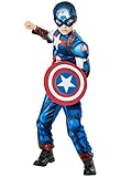 Marvel Jongen Kostüm Kleid Captain America Blau 140