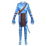 PIGMANA Avatar2 Kinder-Cosplay-Kostüm, Film-Overall, Cosplay-Kostüm, Kinder-Rollenspiel, blauer...