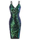 GRACE KARIN 50s Kleider Rockabilly Bodycon Retro Kleid cocktailkleider grün etui Kleider CL762-2 L