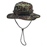 MFH Buschhut US mit Kinnband GI Boonie Rip Stop, L, Flecktarn