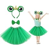 NVTRSD 4 Stück Froschkostüm, Halloween Frosch Kostüm Set, Tierkostüm Frosch Stirnband Schleife...