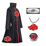 Akatsuki Mantel für Kinder Erwachsener Unisex Cosplay Kostüm, Cosplay Halloween Party Kostüm...