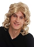 WIG ME UP - F26722-ZA82A Perücke Karneval Herren lang gewellt blond Mittelscheitel Gigolo...
