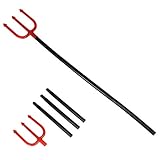 Teufelsgabel rot schwarz Forke Gabel Fasching Dreizack 100 cm zum Teufel Kostüm