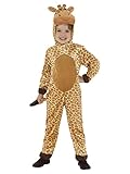 Smiffys Giraffen Kostüm, Braun, mit Overall mit Kapuze und Schwanz