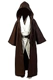 Fuman Jedi Robe Obi Wan Kenobi Mace Windu Dark Jedi Cosplay Kostüm Halloween Costume für Kin-der...