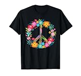Peace Love Hippie Kostüm Tie Dye 60er 70er Jahre T-Shirt