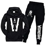 DROLA Kinder Wednesday Pullover und Hose Set für Jungen und Mädchen Casual Hooded mit Taschen...