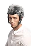 WIG ME UP - 91334-ZA63ATZA103 Perücke Herren Karneval Halloween Sturm Werwolf Wolf Wolfman Grau...