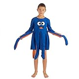 Kinderkostüm Krake blau Qualle Octopus Fasching Tiere Meerestiere (116)