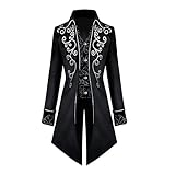 OBEEII Herren Gothic Frack Steampunk Vintage Mantel Mittelalter Gehrock Jacke Viktorianischen...