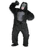KarnevalsTeufel Gorilla - Kostüm für Erwachsen, 6-TLG. Kopf, Ganzkörperanzug, Hände und Füße |...