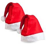 TK Gruppe Timo Klingler 2X Weihnachtsmütze Nikolausmütze Mütze Weihnachten Nikolaus rot für...