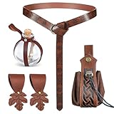 RoserRose Halloween Nekromanten Anzug, Mittelalter Kleidung, mit 250ml Zaubertrank FläSchchen,...