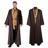 KEEBAX Kostüm für Herren: Tunika Kapuzenmantel Outfit Umhang mit Kapuze Mittelalterlich Hoodies...