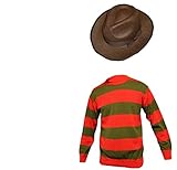 Herren Horror Halloween Verrücktes Kleid Kostüm Hut, Pullover, Set