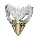 Toyvian Halbes Gesicht Adler Maske Tierkopf Maske Cosplay für Partei Maskerade Kostüm Dekoration...