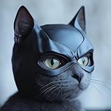 3D Vikings Batcat-Maske - Lustige schwarze Fledermausmaske für Katzen, Haustierkostüm für...