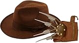 RARA® Horror Cosplay Kostüm für Erwachsene, Halloween Gruselige Nacht Kostüm Set (Freddy Kruger...